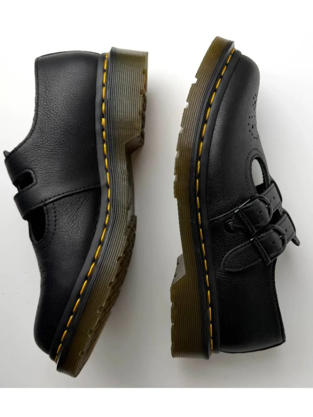 Dr. Martens 8065 Black Smooth Leather Mary Jane Shoes Size 7